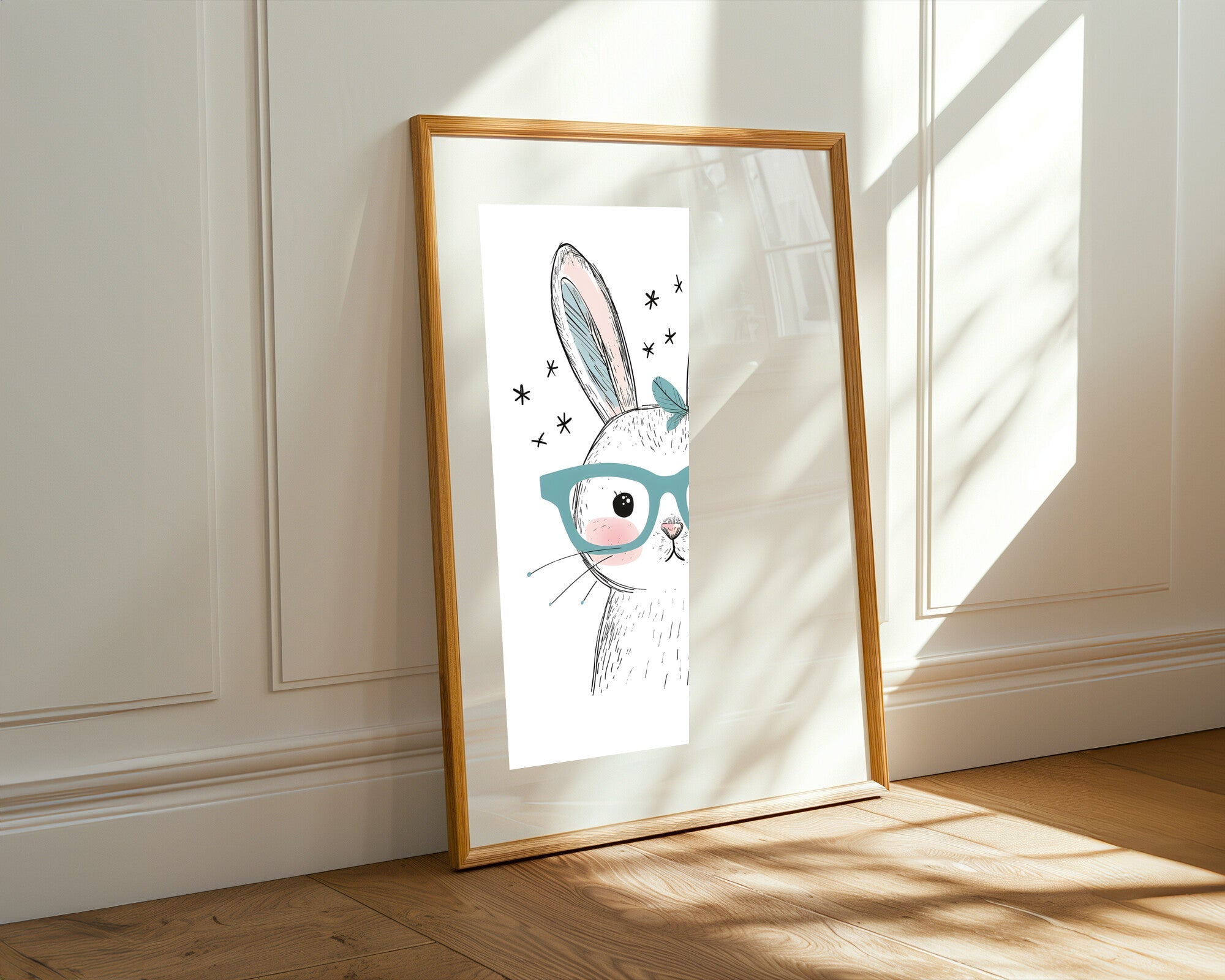 Conejita con Gafas | Cuadro decorativo de Monkey Canvas