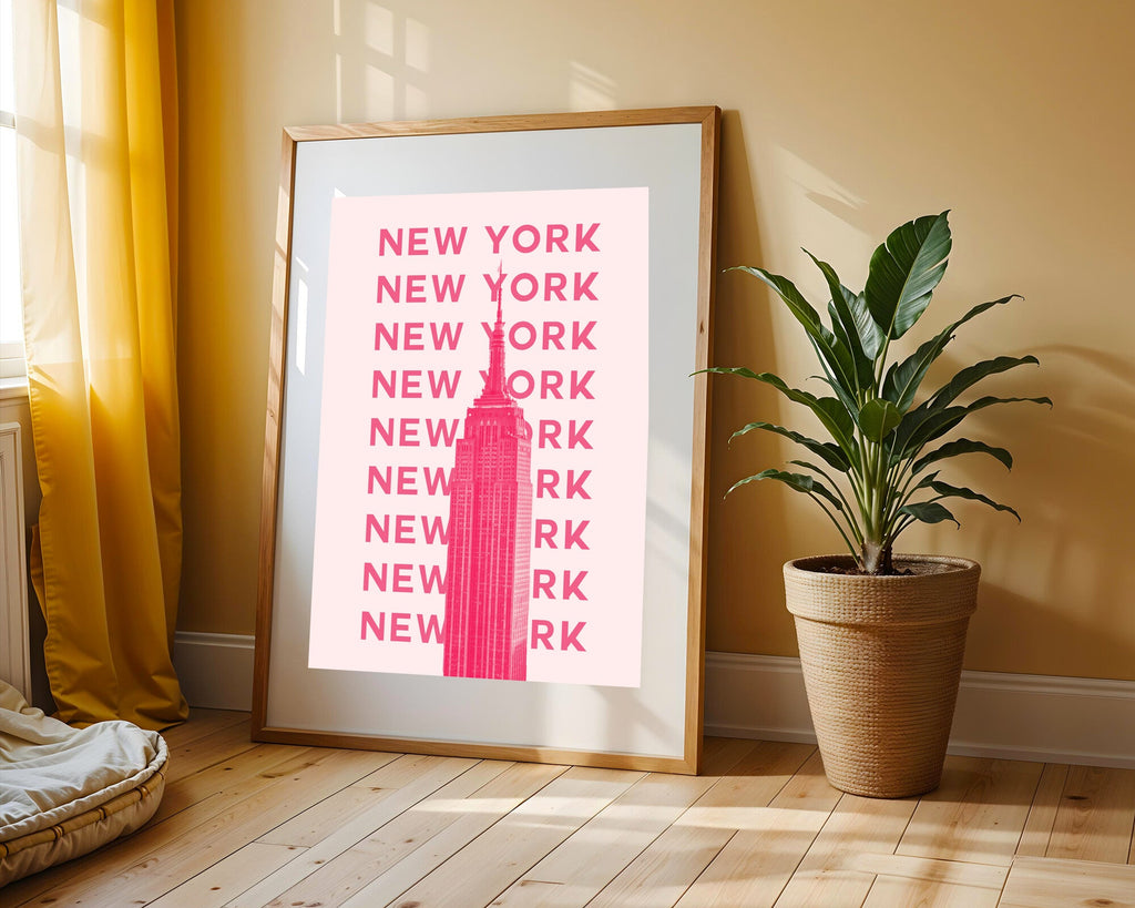 Skyline Tipografico de Nueva York | Cuadro decorativo de Monkey Canvas