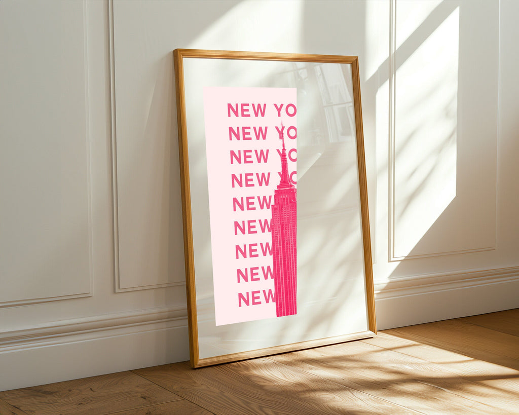 Skyline Tipografico de Nueva York | Cuadro decorativo de Monkey Canvas