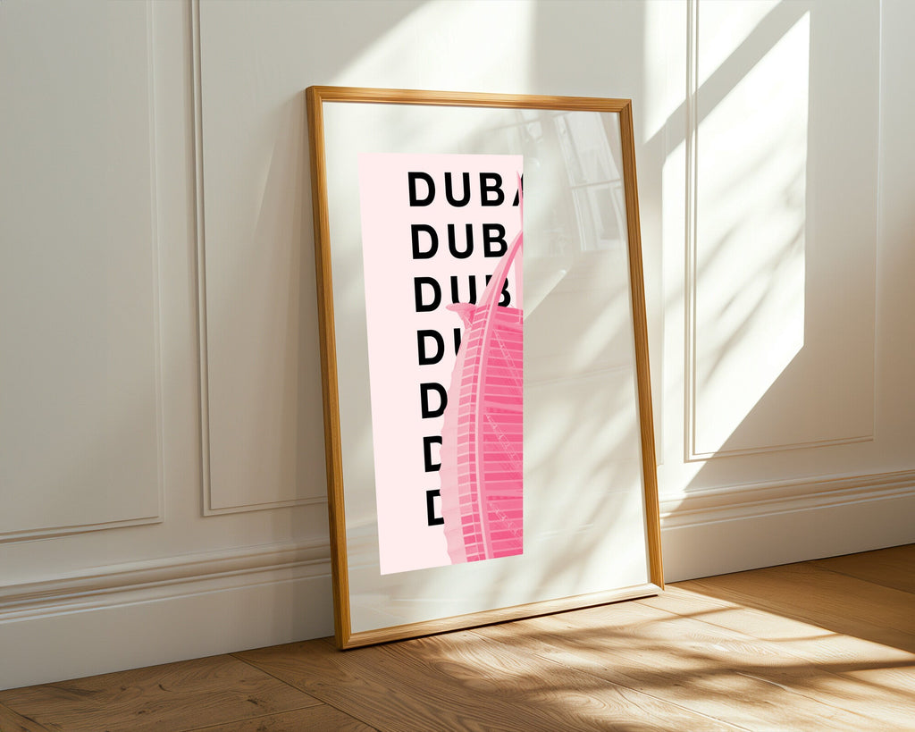 Burj Al Arab Rosa | Cuadro decorativo de Monkey Canvas
