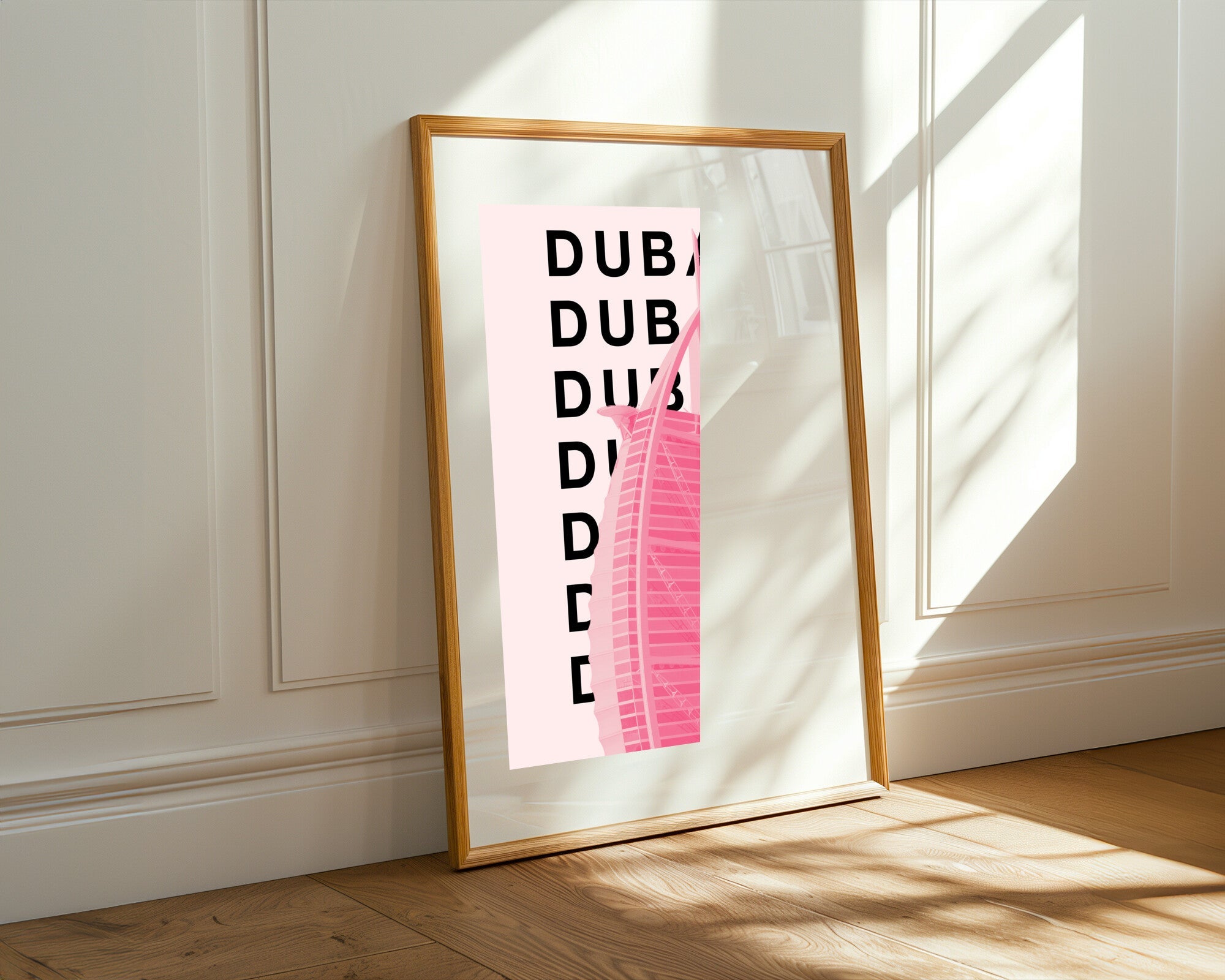 Burj Al Arab Rosa | Cuadro decorativo de Monkey Canvas