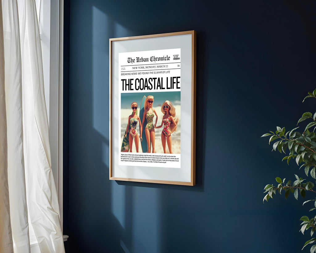 Surfistas Retro Coastal Life | Cuadro decorativo de Monkey Canvas