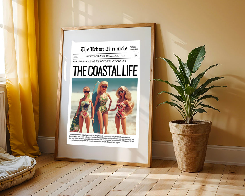 Surfistas Retro Coastal Life | Cuadro decorativo de Monkey Canvas