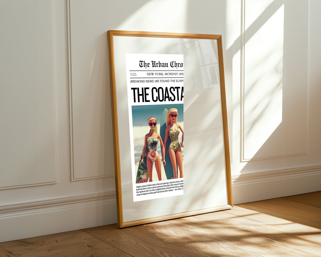 Surfistas Retro Coastal Life | Cuadro decorativo de Monkey Canvas