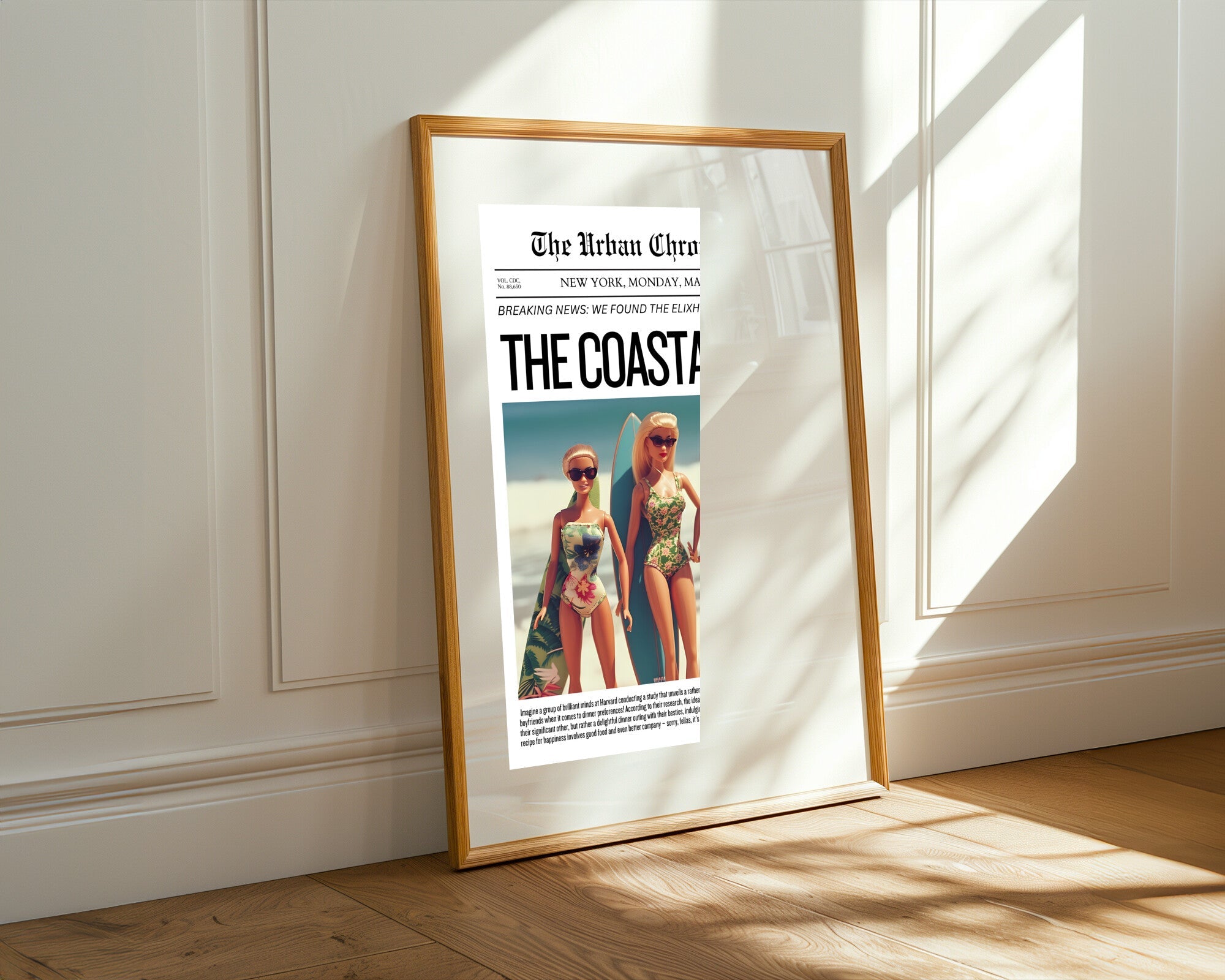 Surfistas Retro Coastal Life | Cuadro decorativo de Monkey Canvas