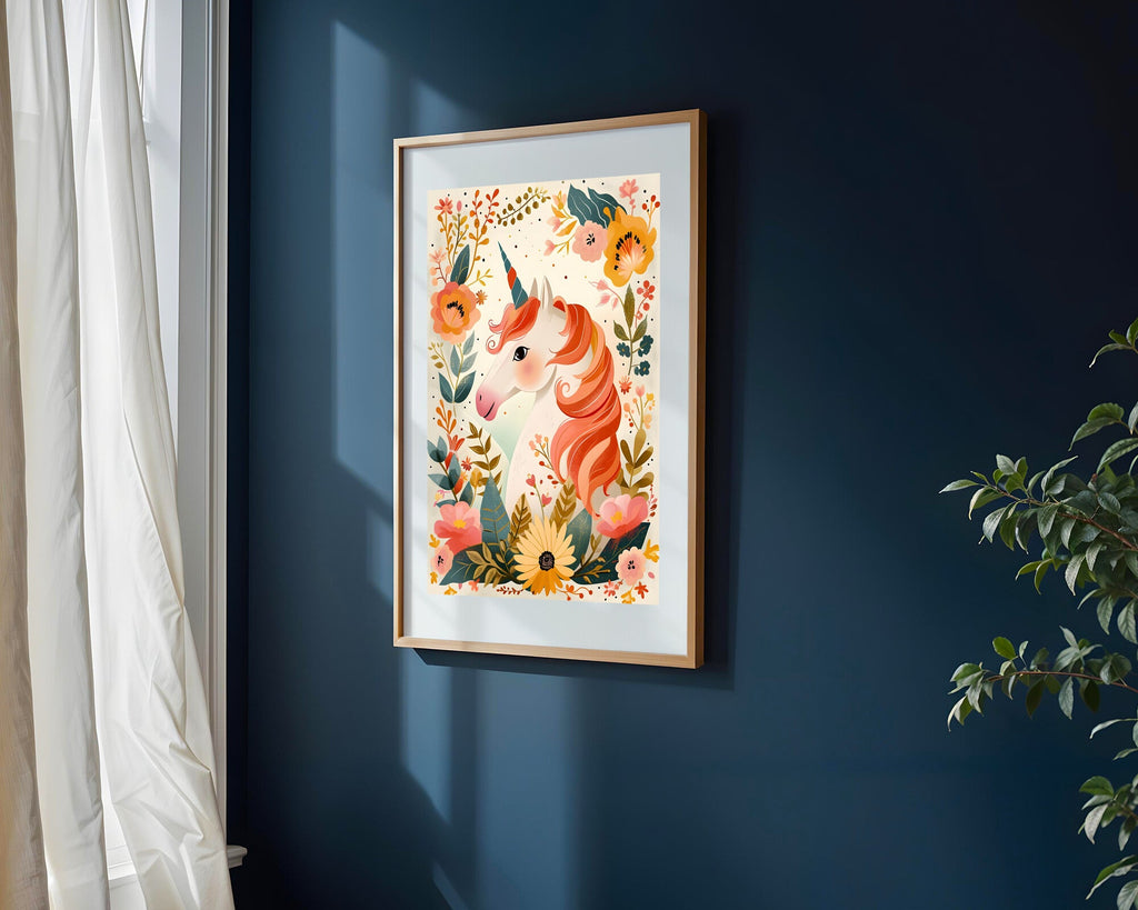 Unicornio Floral | Cuadro decorativo de Monkey Canvas