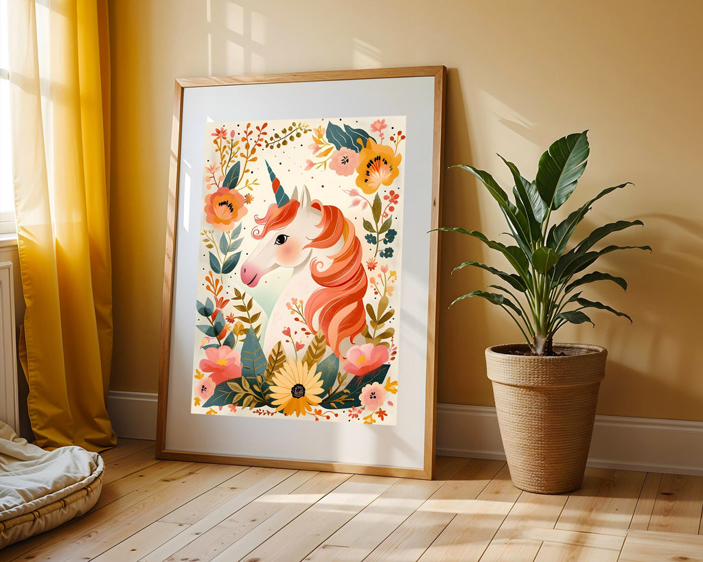 Unicornio Floral | Cuadro decorativo de Monkey Canvas