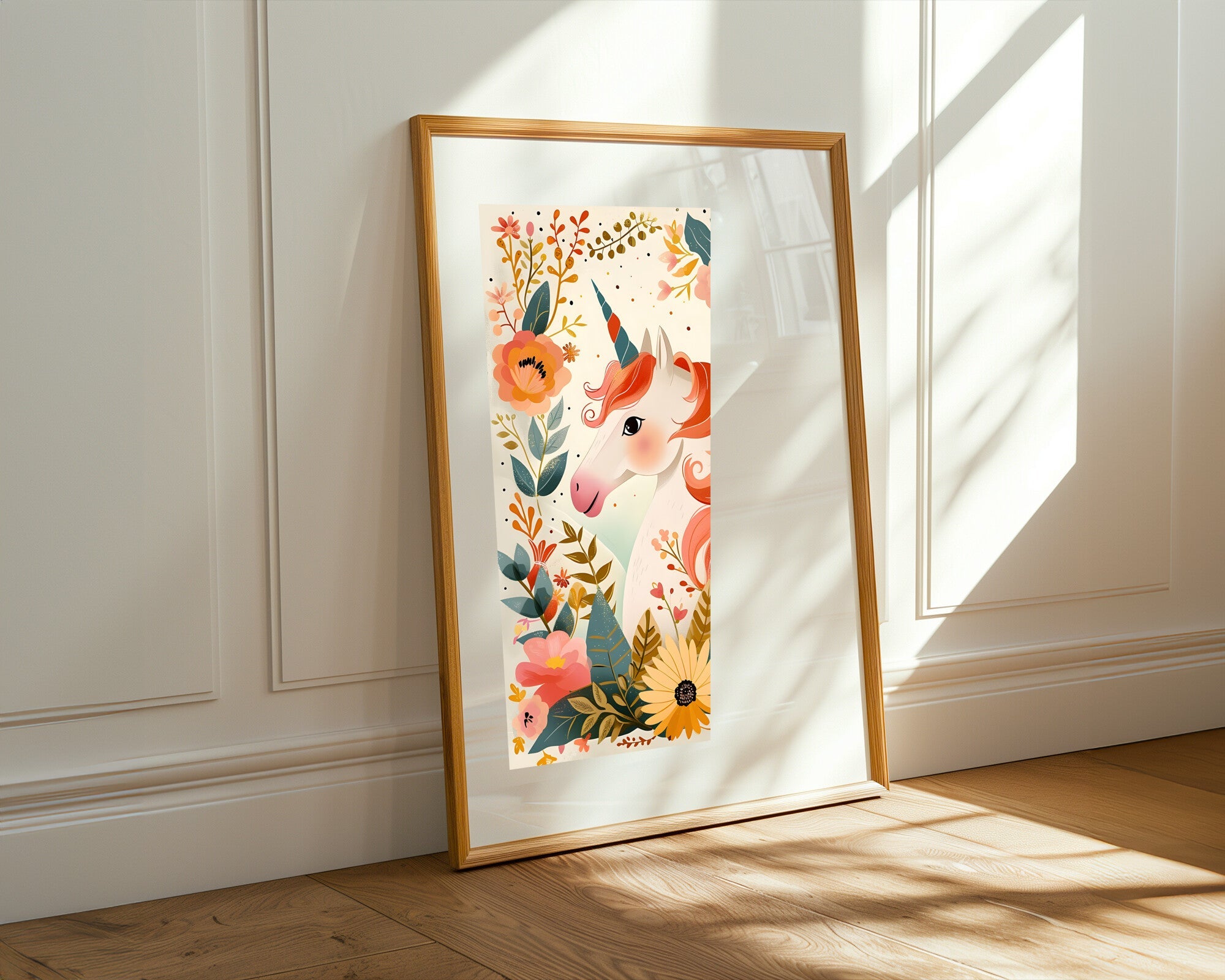 Unicornio Floral | Cuadro decorativo de Monkey Canvas