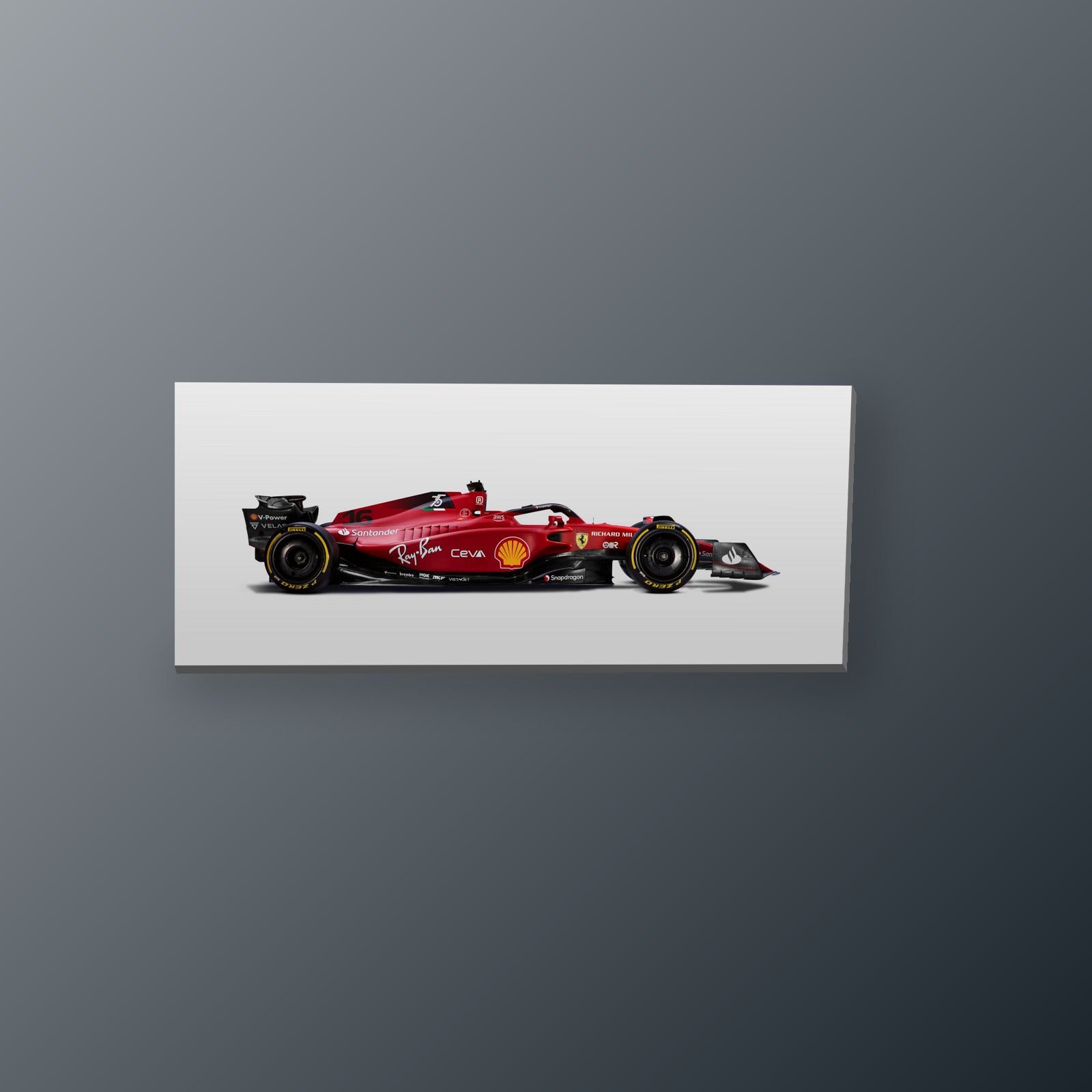 Ferrari Estudio Rojo | Cuadro decorativo de Monkey Canvas