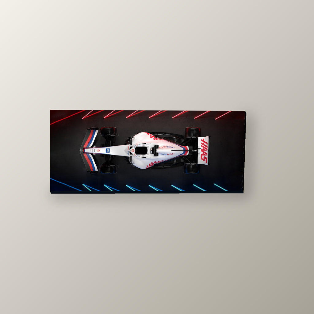Haas Blanco y Rojo | Cuadro decorativo de Monkey Canvas