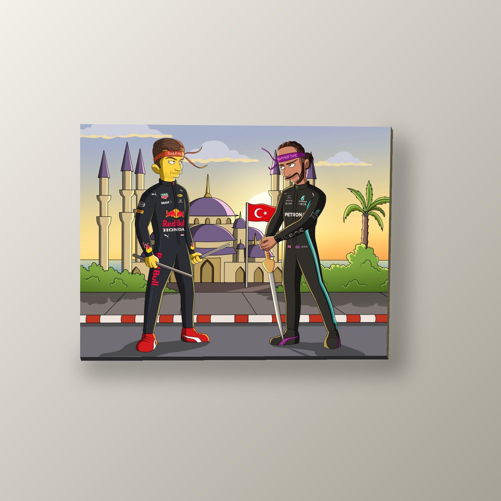 Verstappen contra Hamilton | Cuadro decorativo de Monkey Canvas