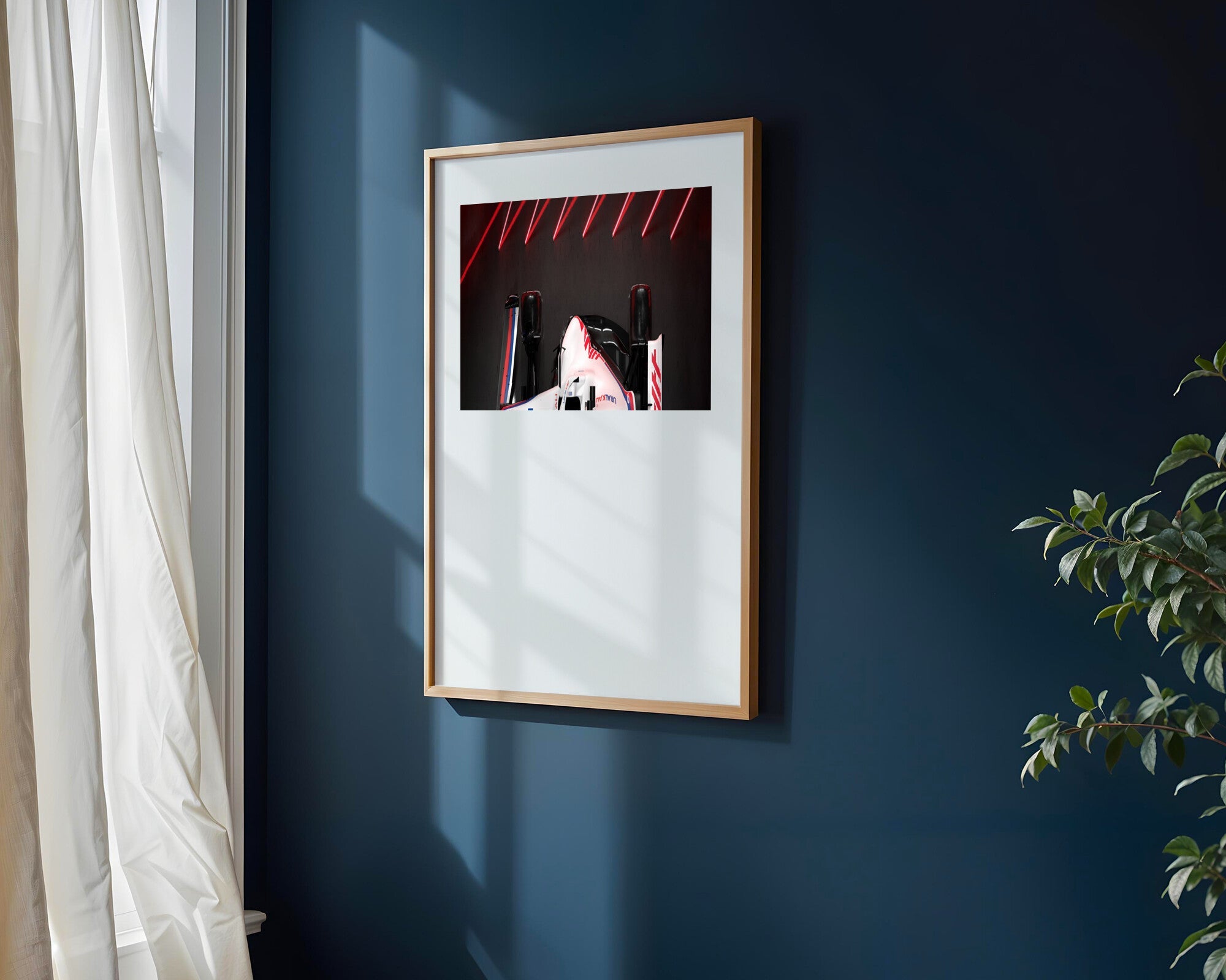 Haas Blanco y Rojo | Cuadro decorativo de Monkey Canvas