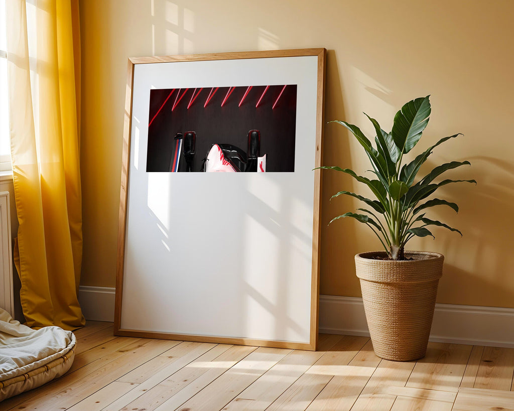 Haas Blanco y Rojo | Cuadro decorativo de Monkey Canvas
