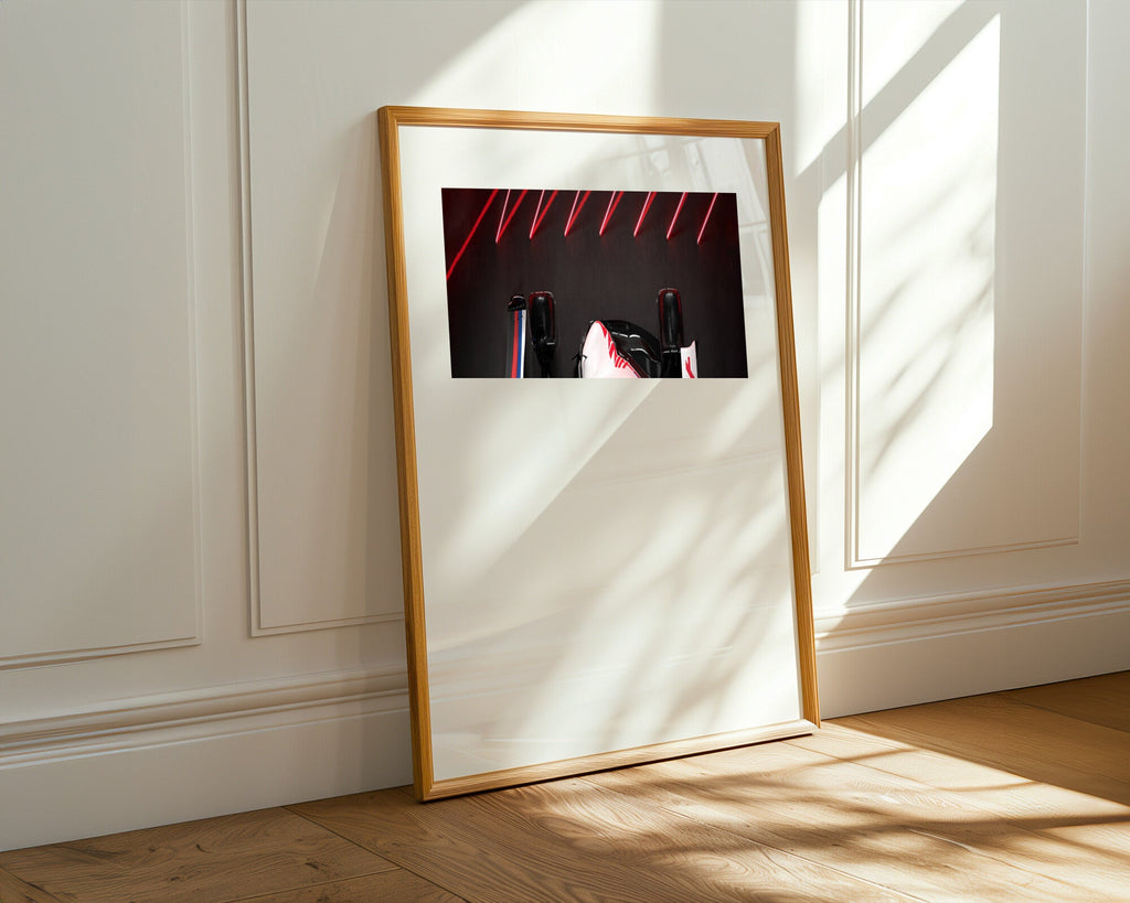 Haas Blanco y Rojo | Cuadro decorativo de Monkey Canvas