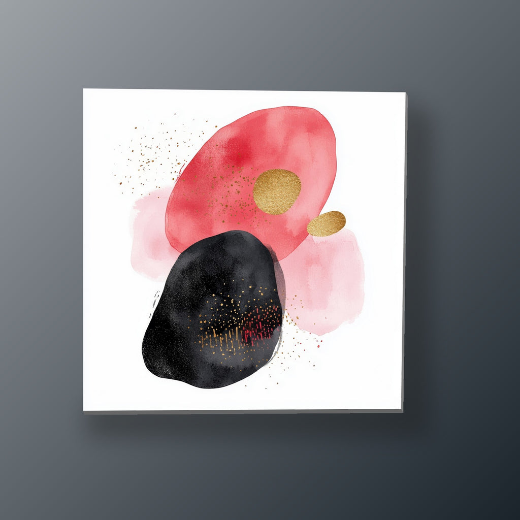 Equilibrio Coral y Oro | Tríptico decorativo de Monkey Canvas