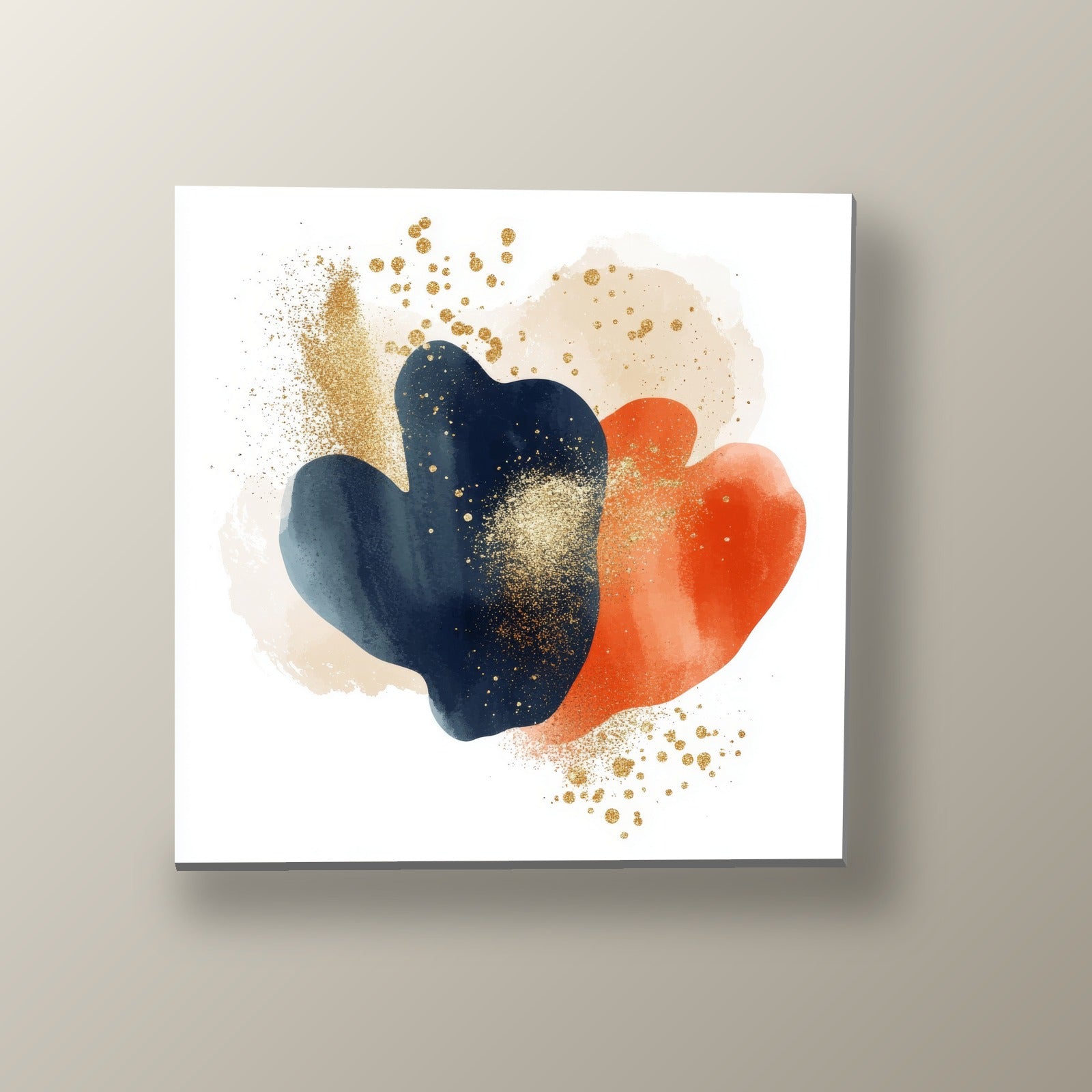Contraste Añil y Terracota | Tríptico decorativo de Monkey Canvas