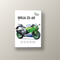 Ninja ZX-6R Racing Azul | Cuadro decorativo de Monkey Canvas