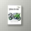 Ninja ZX-10R Superbike Verde | Cuadro decorativo de Monkey Canvas