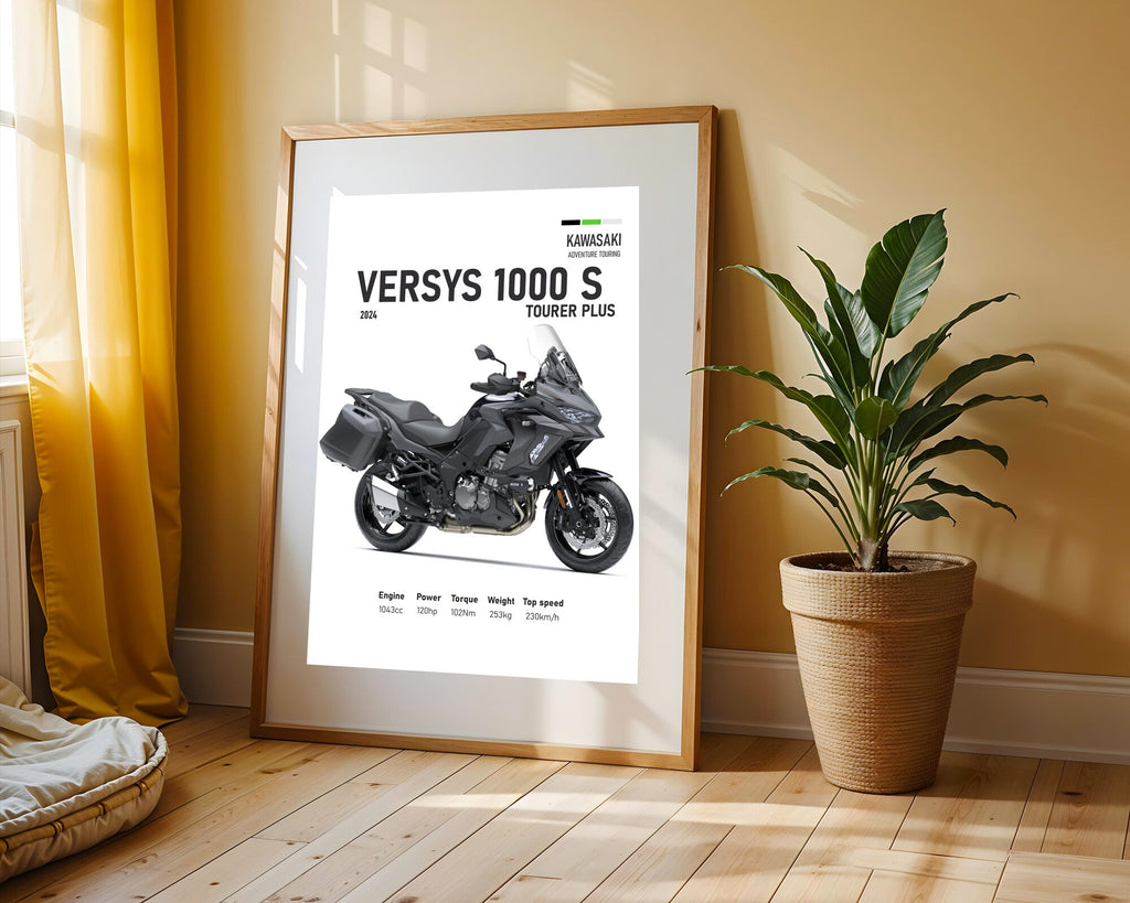 Versys 1000 S Gris Aventura | Cuadro decorativo de Monkey Canvas