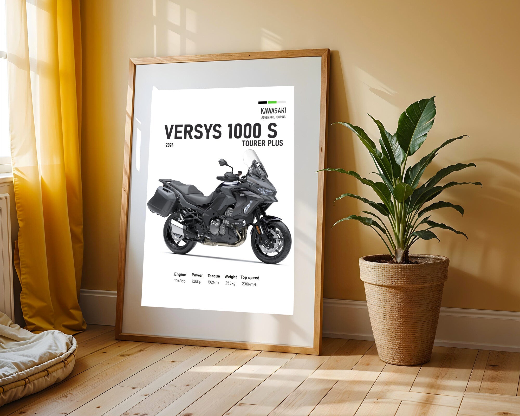 Versys 1000 S Gris Aventura | Cuadro decorativo de Monkey Canvas