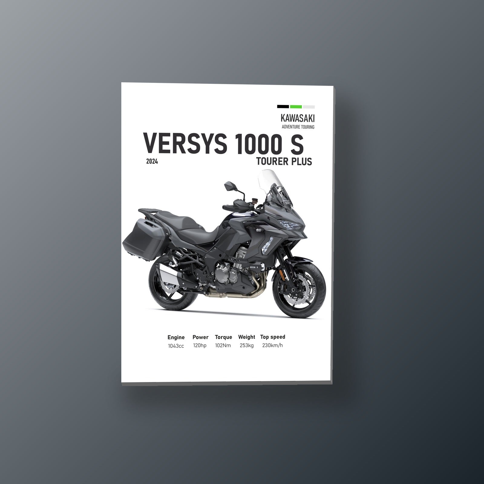 Versys 1000 S Gris Aventura | Cuadro decorativo de Monkey Canvas