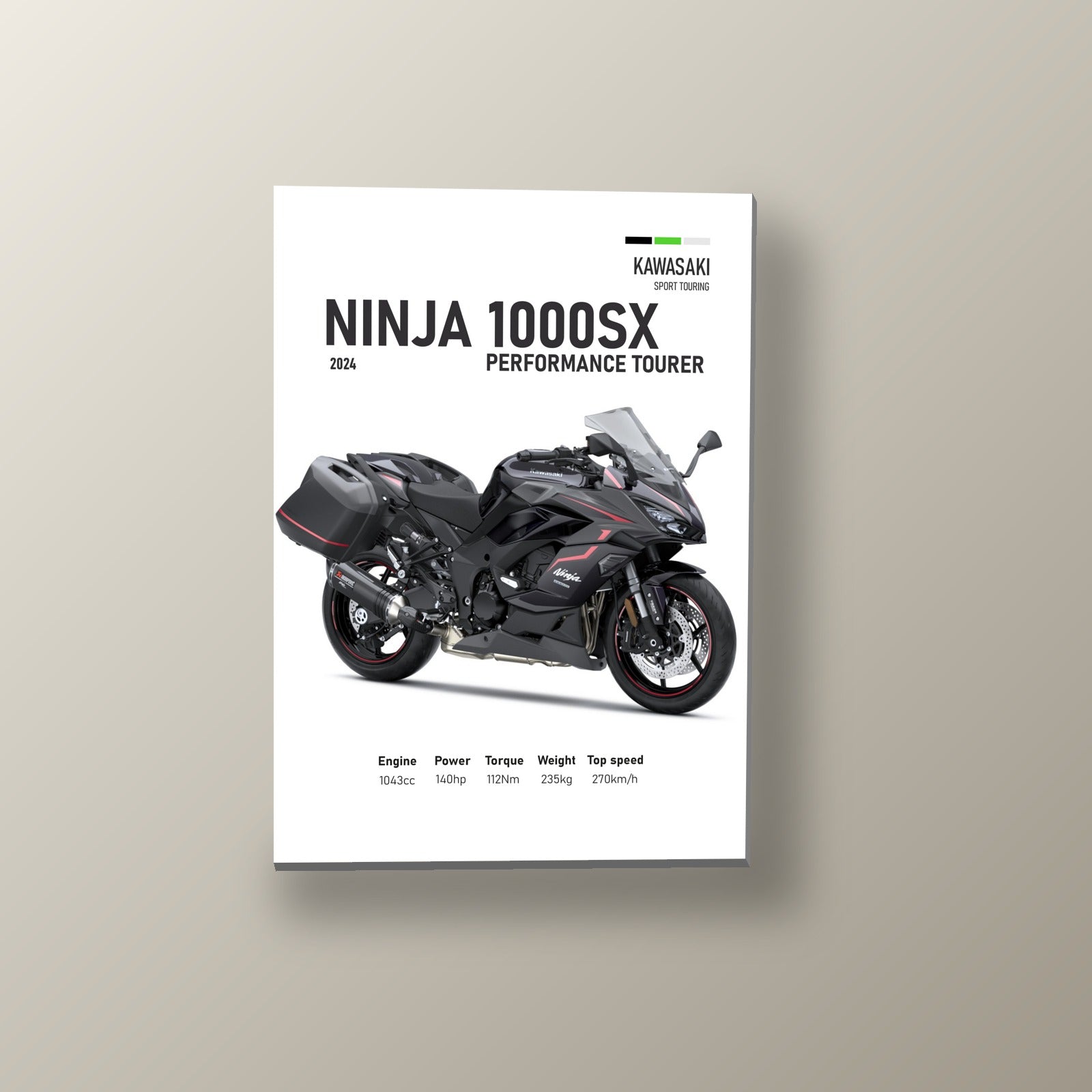 Ninja 1000SX Gran Turismo | Cuadro decorativo de Monkey Canvas