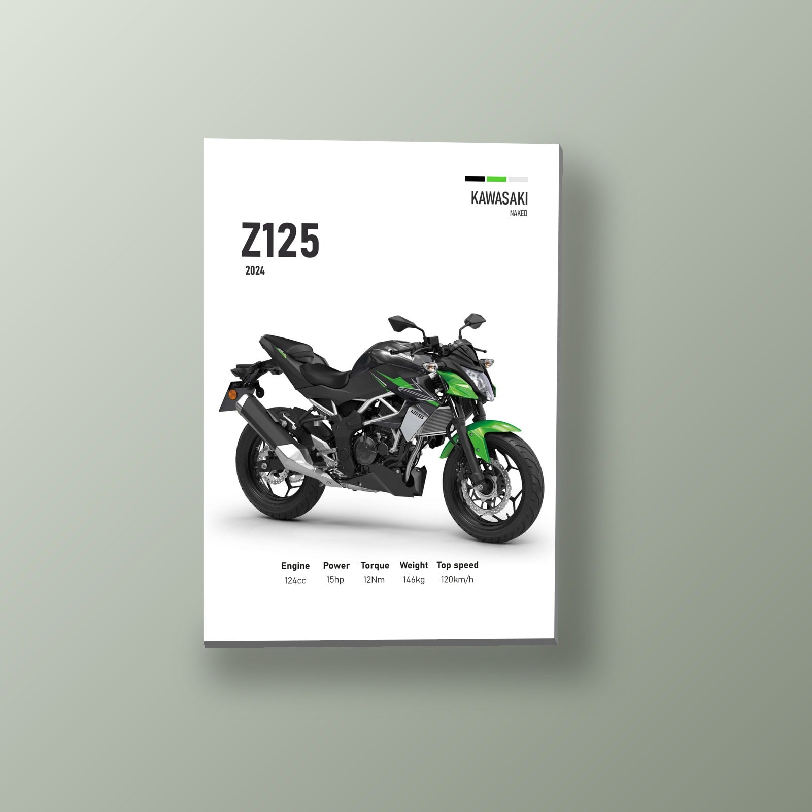 Z125 Naked Compacta | Cuadro decorativo de Monkey Canvas