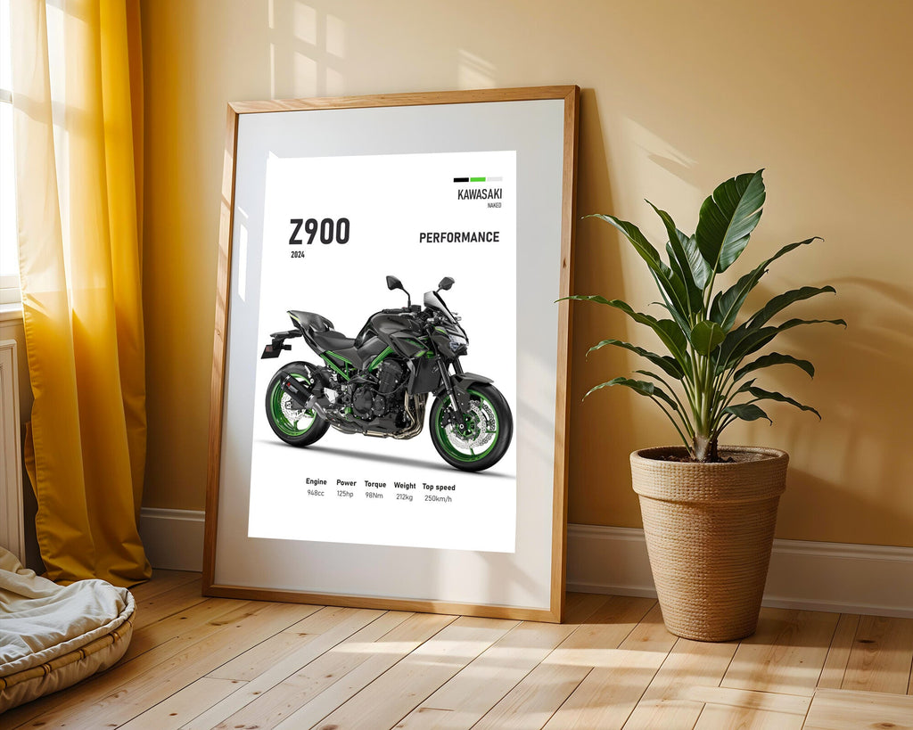 Z900 Performance Gris | Cuadro decorativo de Monkey Canvas