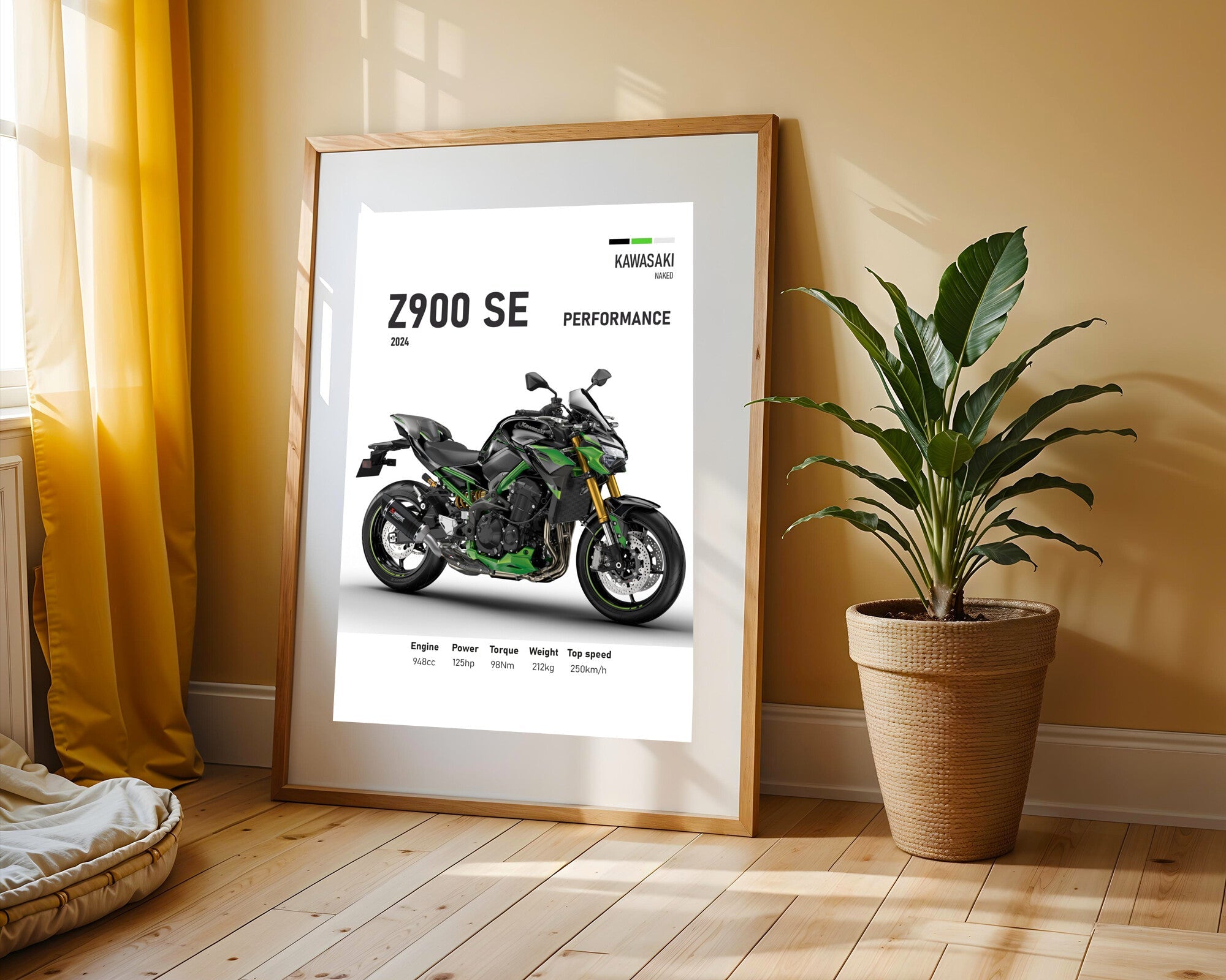 Z900 SE Racing Dorado | Cuadro decorativo de Monkey Canvas