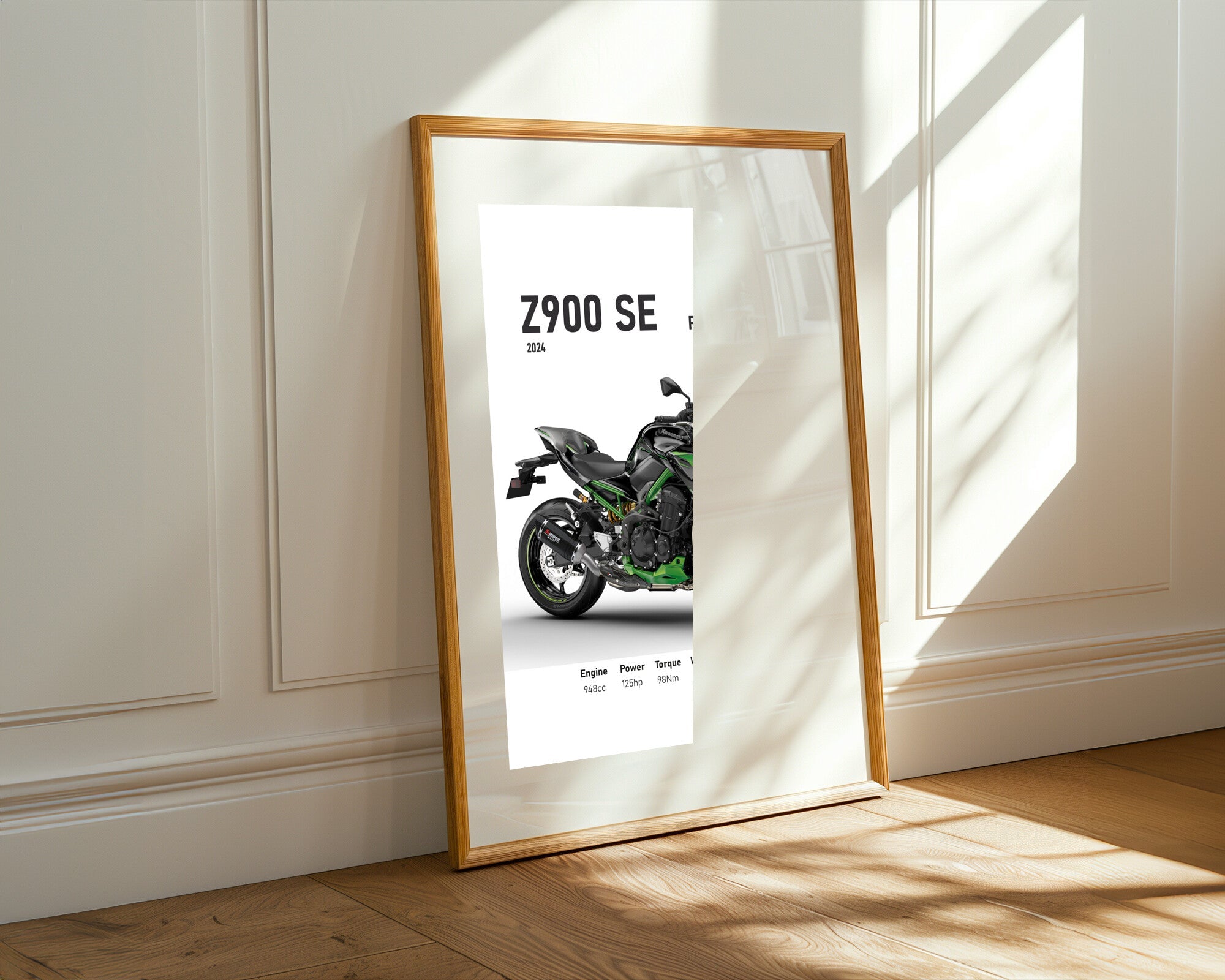 Z900 SE Racing Dorado | Cuadro decorativo de Monkey Canvas