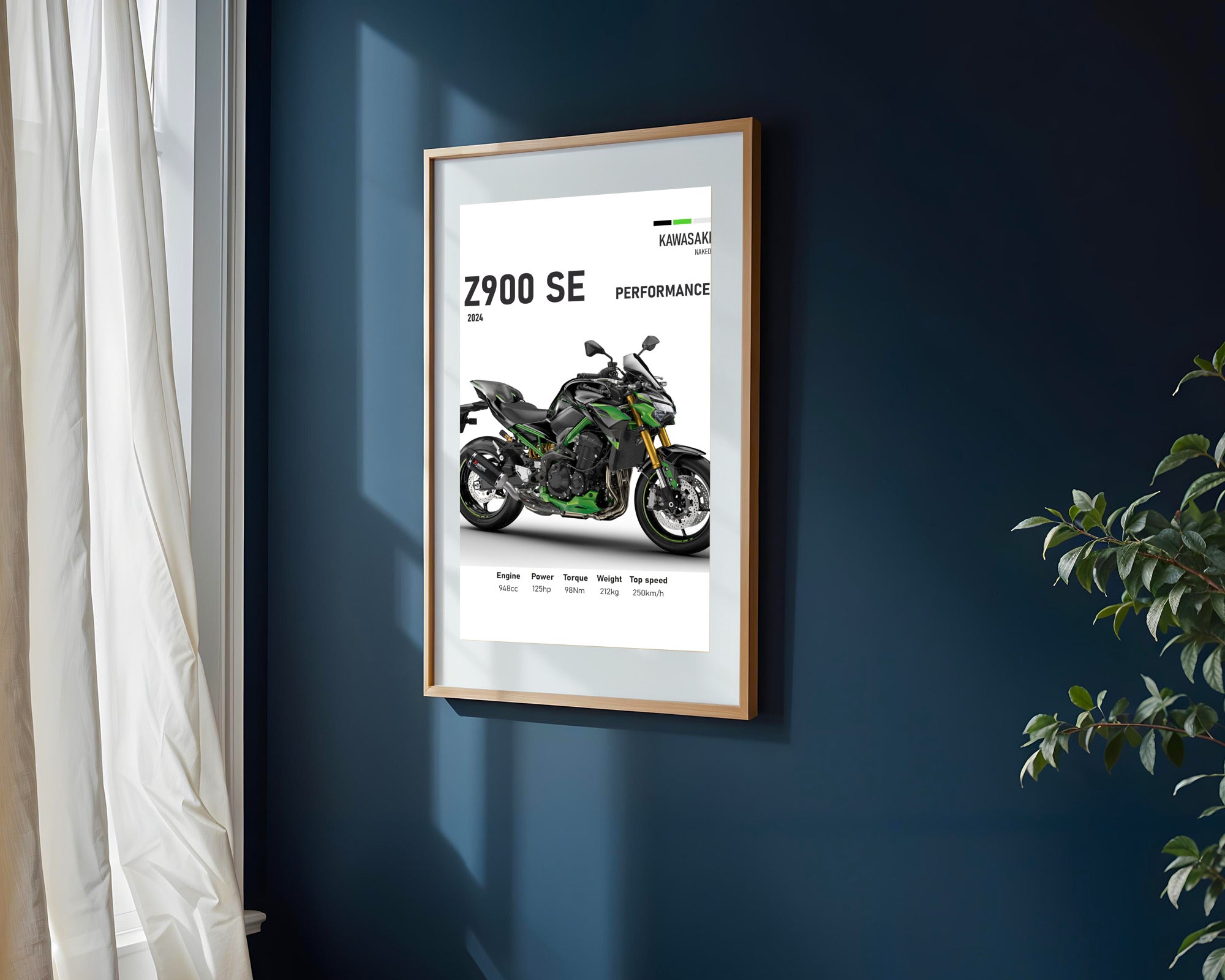Z900 SE Racing Dorado | Cuadro decorativo de Monkey Canvas