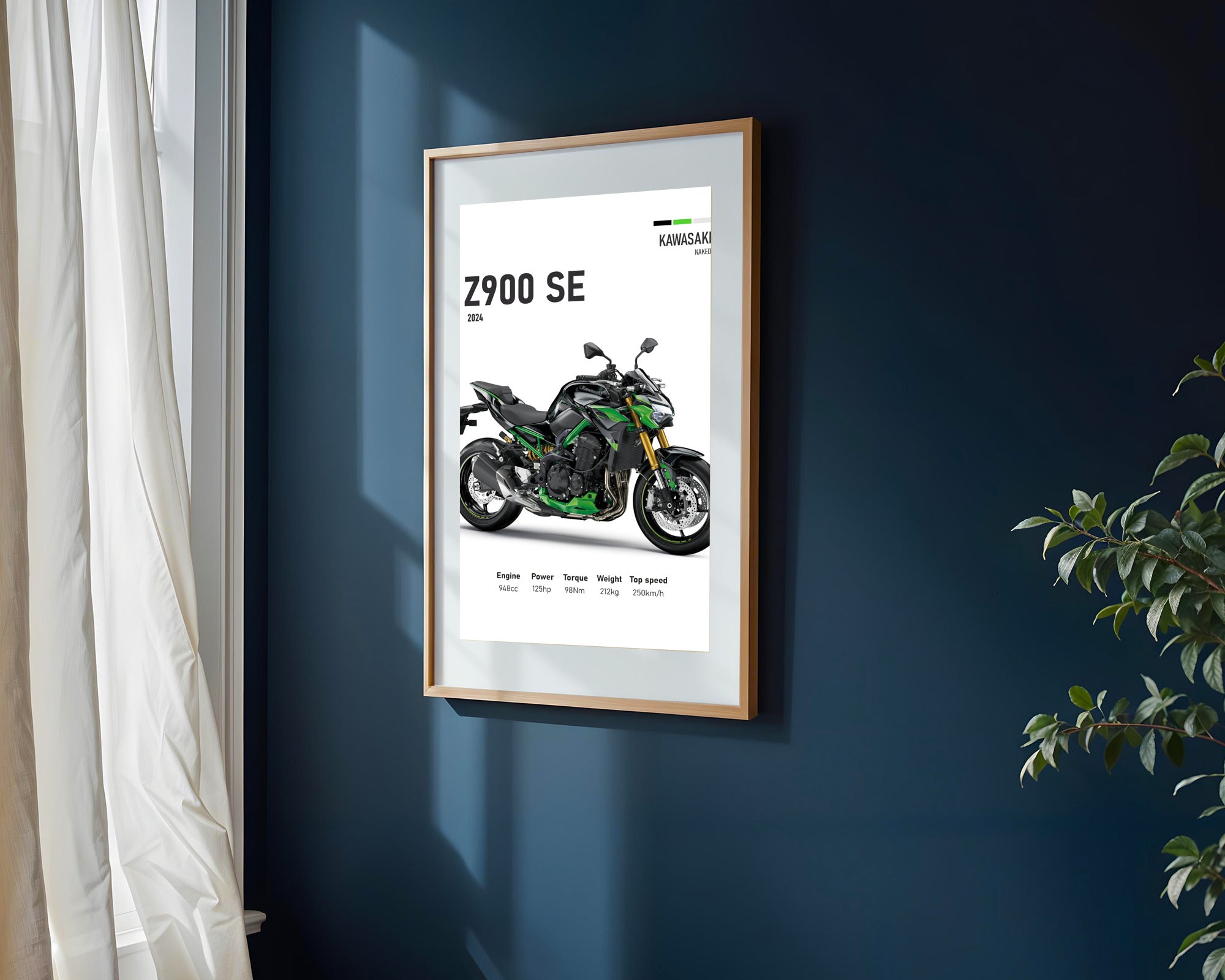 Z900 SE Naked Verde | Cuadro decorativo de Monkey Canvas