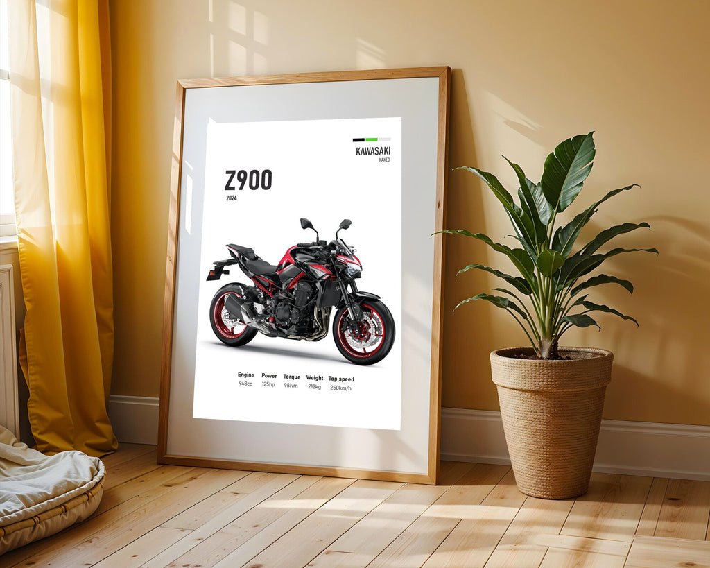 Z900 Roja Agresiva | Cuadro decorativo de Monkey Canvas