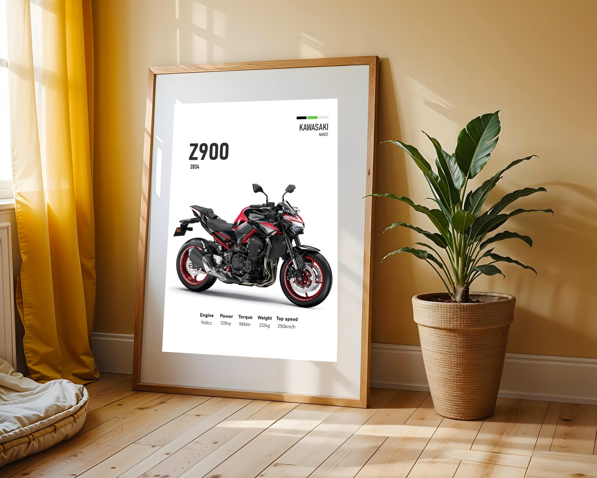 Z900 Roja Agresiva | Cuadro decorativo de Monkey Canvas