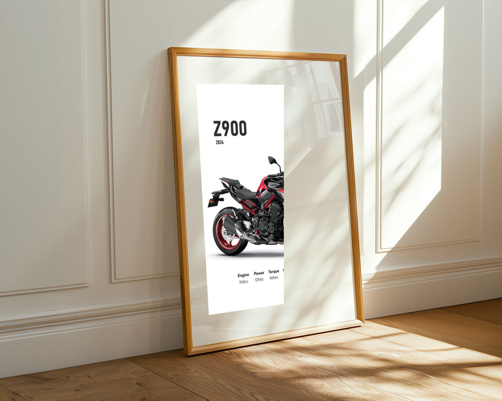 Z900 Roja Agresiva | Cuadro decorativo de Monkey Canvas
