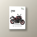 Z900 Roja Agresiva | Cuadro decorativo de Monkey Canvas