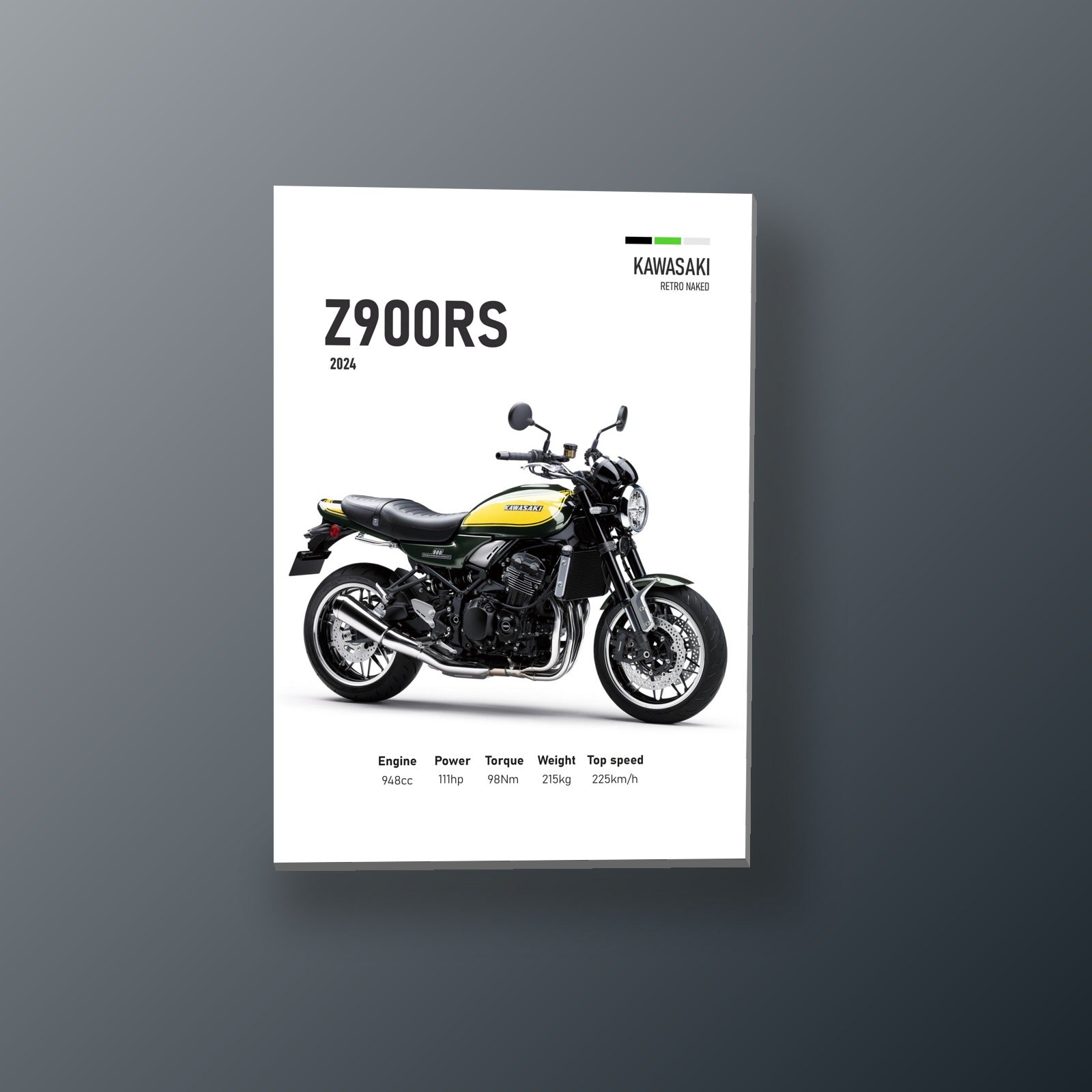 Z900RS Retro Clasica | Cuadro decorativo de Monkey Canvas