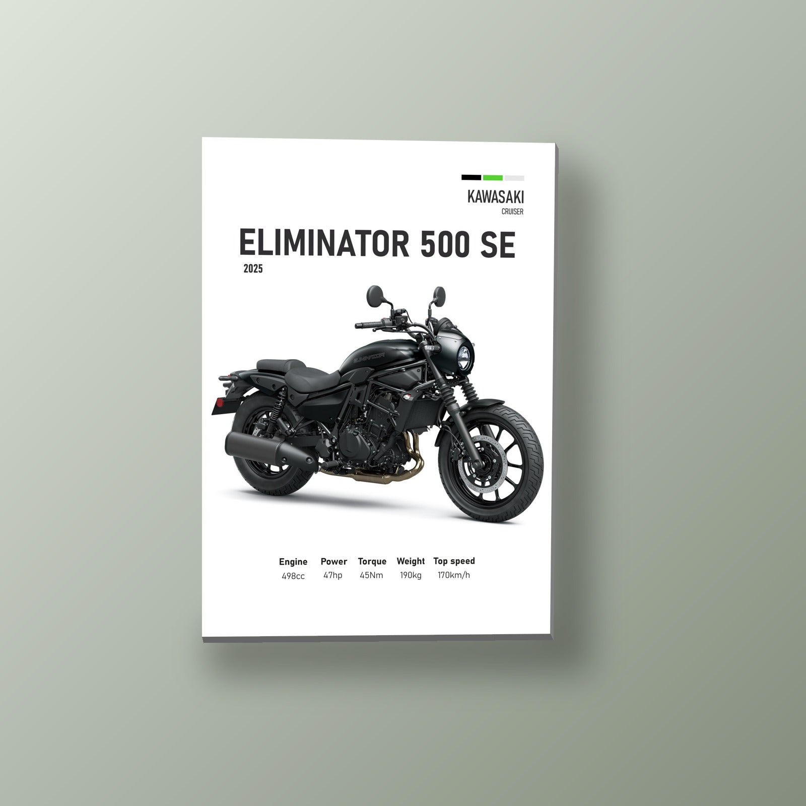 Eliminator 500 Negra Cruiser | Cuadro decorativo de Monkey Canvas