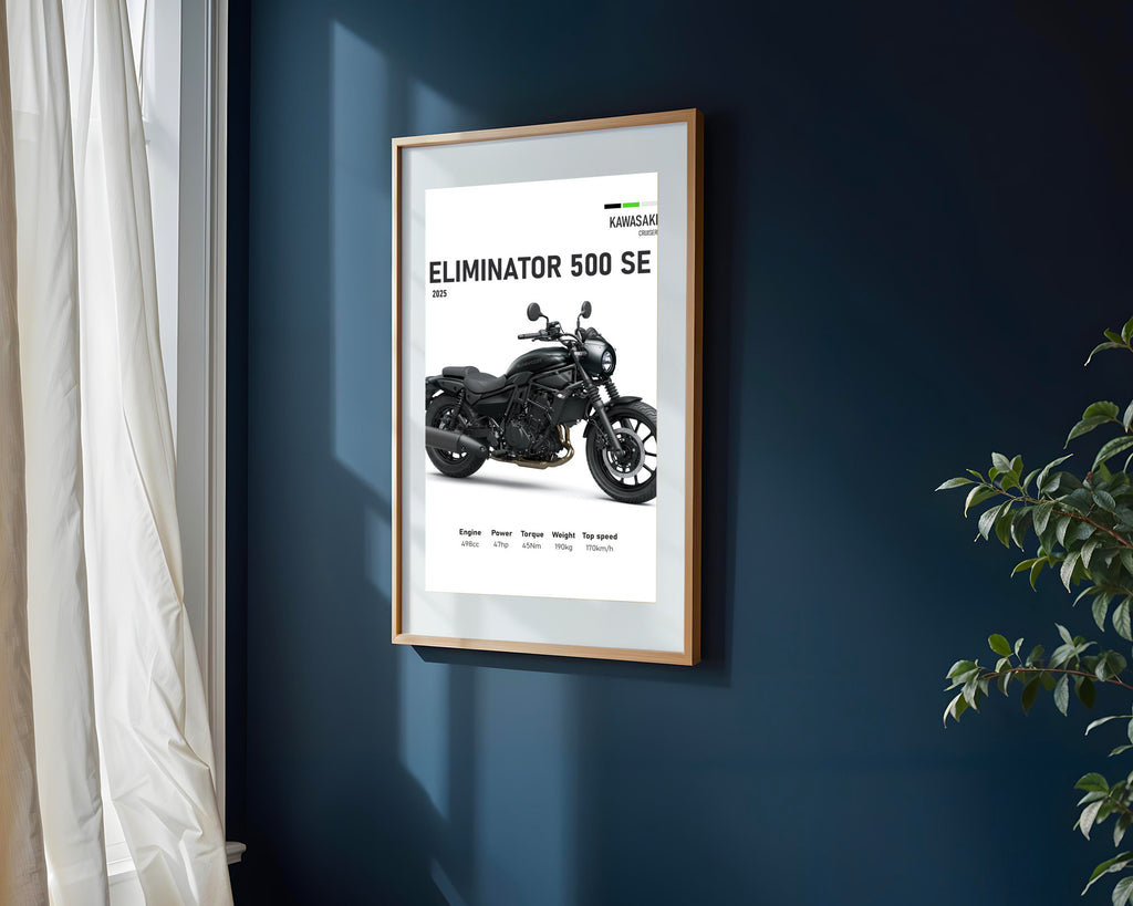 Eliminator 500 Negra Cruiser | Cuadro decorativo de Monkey Canvas