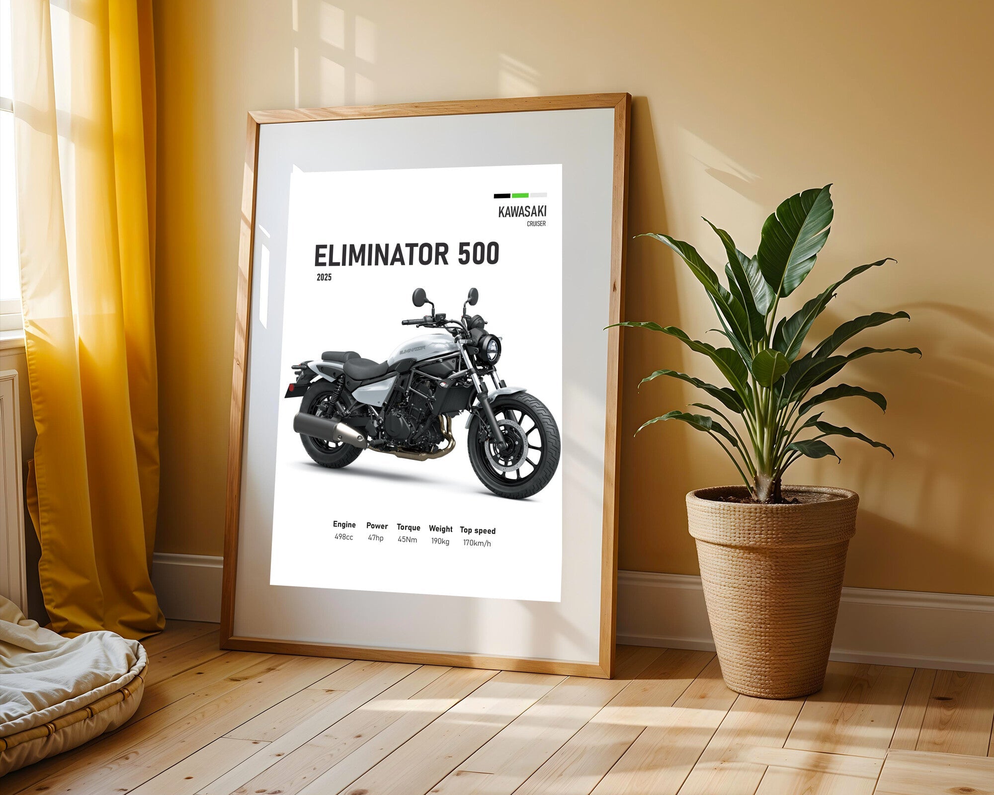 Eliminator 500 Plateada Vintage | Cuadro decorativo de Monkey Canvas