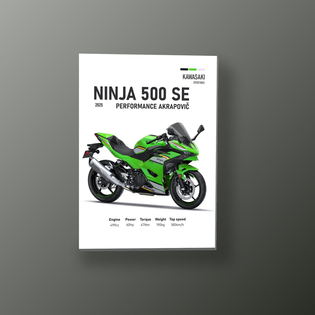 Ninja 500 SE Akrapovic | Cuadro decorativo de Monkey Canvas