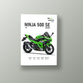 Ninja 500 SE Sport Verde | Cuadro decorativo de Monkey Canvas