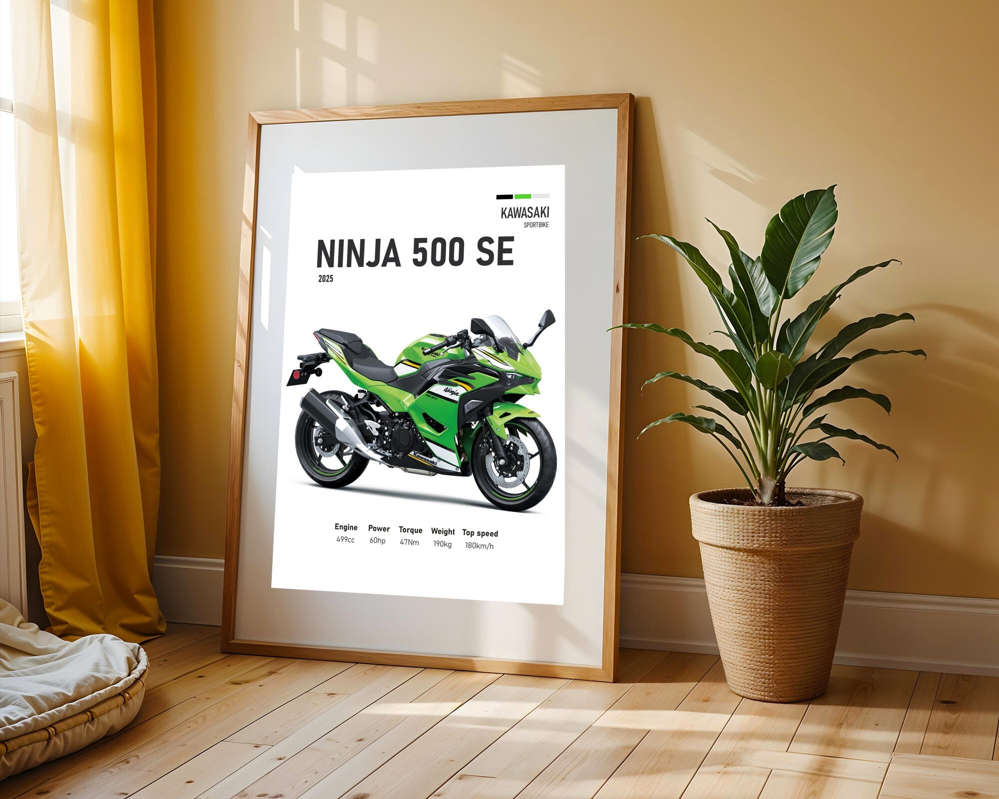 Ninja 500 SE Racing Team | Cuadro decorativo de Monkey Canvas