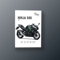 Ninja 500 Negra Elegante | Cuadro decorativo de Monkey Canvas