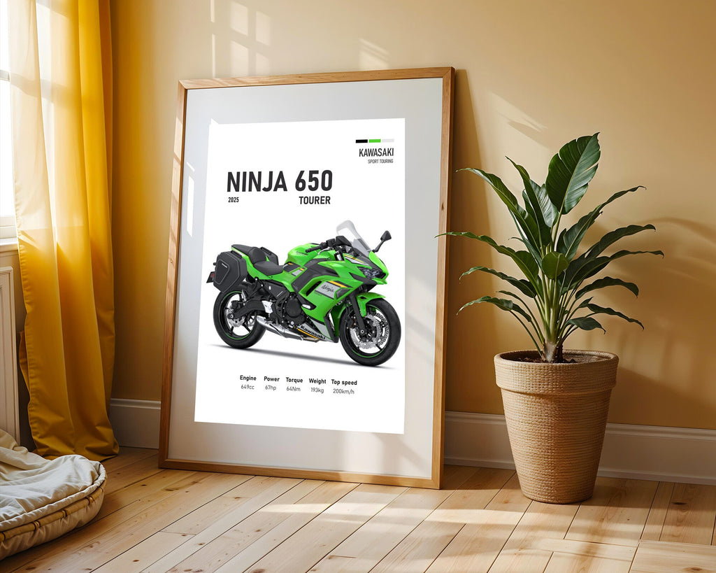 Ninja 650 Tourer Verde | Cuadro decorativo de Monkey Canvas