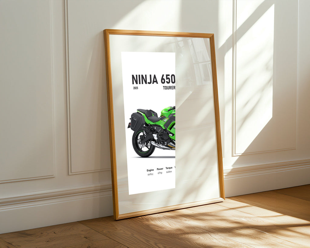 Ninja 650 Tourer Verde | Cuadro decorativo de Monkey Canvas