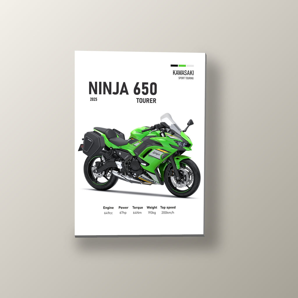 Ninja 650 Tourer Verde | Cuadro decorativo de Monkey Canvas