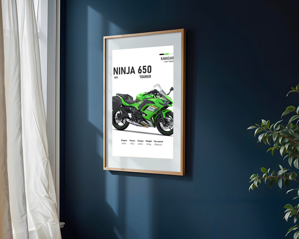 Ninja 650 Tourer Verde | Cuadro decorativo de Monkey Canvas