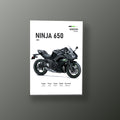 Ninja 650 Deportiva Negra | Cuadro decorativo de Monkey Canvas