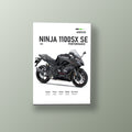Ninja 1100SX SE Roja y Negra | Cuadro decorativo de Monkey Canvas